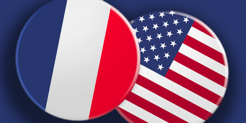 Badge des USA et de la France