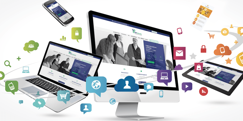 Différent support numérique avec affichage du site acs-traduction.com